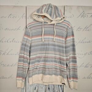 FAHERTY Byron Bay Womens Striped Hoodie Pullover Casual Comfort Size Medium